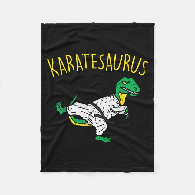 Couverture Polaire Karatesaurus Trex Karaté Drôle Dinosaure Arts Mart (Devant)