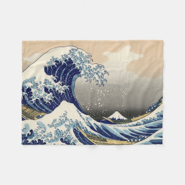 Couverture Polaire KATSUSHIKA HOKUSAI - La grande vague outre de (Devant (Horizontal))