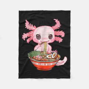 Couverture Polaire Kawaii Axolotl Ramen Nourriture Japonaise Drôle Gr