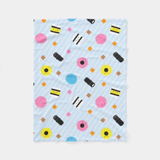 Couverture Polaire Kawaii Candy Licorice (Devant)