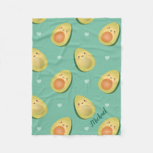 Couverture Polaire Kawaii Cute Avocados évitons le Motif