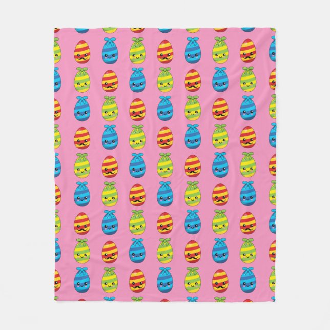 Couverture Polaire Kawaii Easter Eggs with Ribbons (Devant)