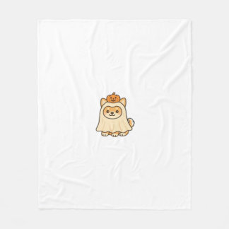 Couverture Polaire Kawaii Halloween Dog � Pumpkin Ghost Puppy Sticker