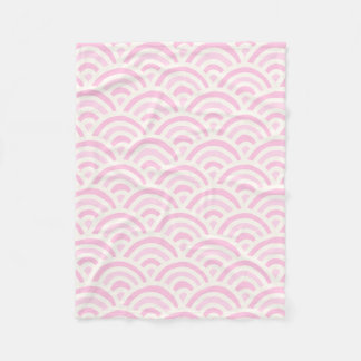 Couverture Polaire Kawaii Pastel Japanese Seigaiha Pattern