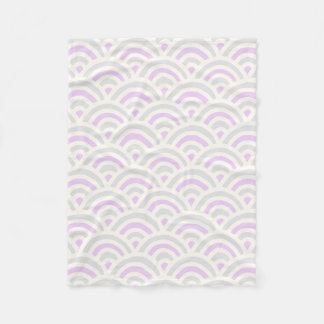 Couverture Polaire Kawaii Pastel Japanese Seigaiha Pattern