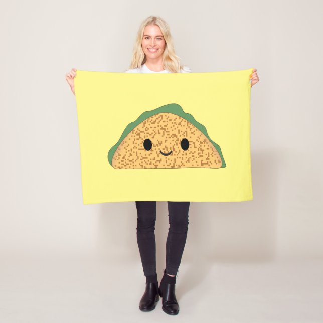 Couverture Polaire Kawaii Taco (En situation)