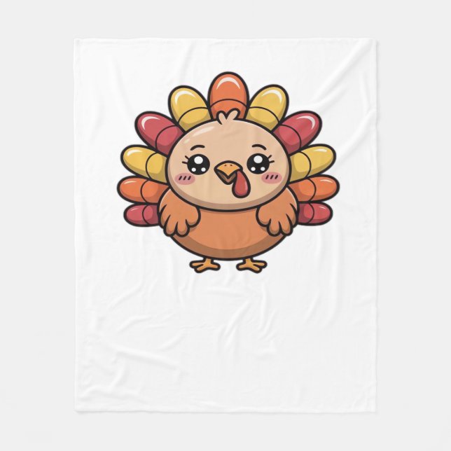 Couverture Polaire kawaii thanksgiving turkey Classic T-shirt_1 (Devant)
