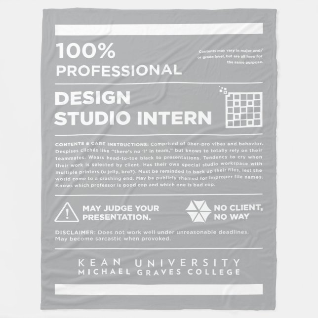 Couverture Polaire Kean MGC Design Studio Care Label (Devant)