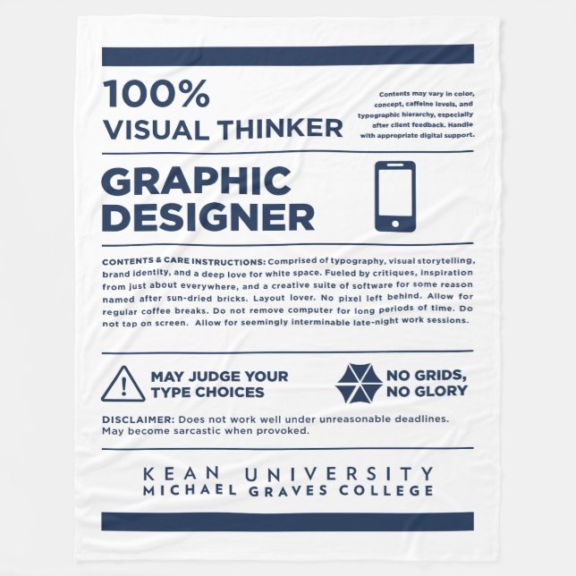 Couverture Polaire kean MGC Graphic Design Care Label (Devant)