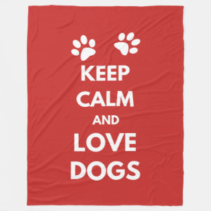 Couverture Polaire Keep calm and love dogs