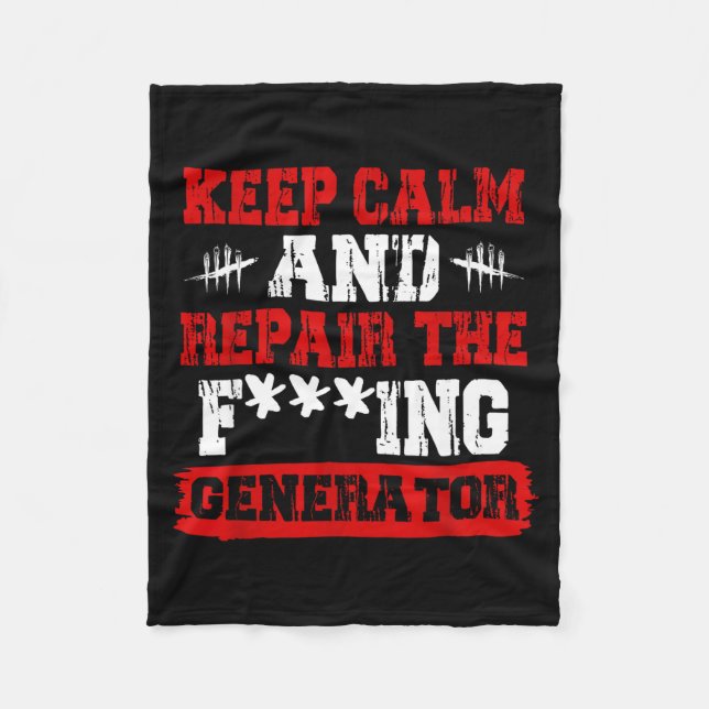 Couverture Polaire Keep Calm And Repair The Generator Video Game  (Devant)