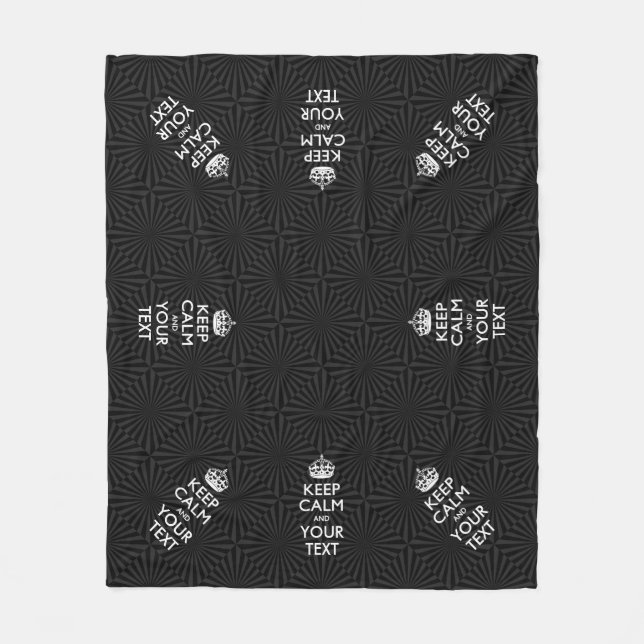 Couverture Polaire KEEP CALM personnalisé et votre texte en rafale (Devant)