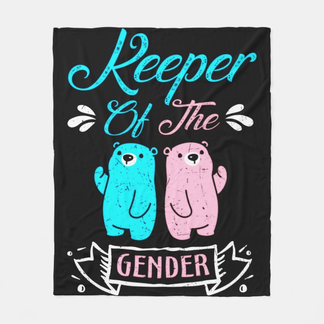 Couverture Polaire Keeper of the Gender Pink and Blue Teddy Bear (Devant)
