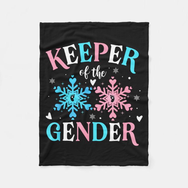 Couverture Polaire Keeper Of The Gender Reveal Baby Snowflake Nk Or B (Devant)