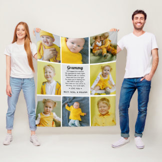 Couverture Polaire Keepsake Poem to Grandma Nana from Grandkids Photo