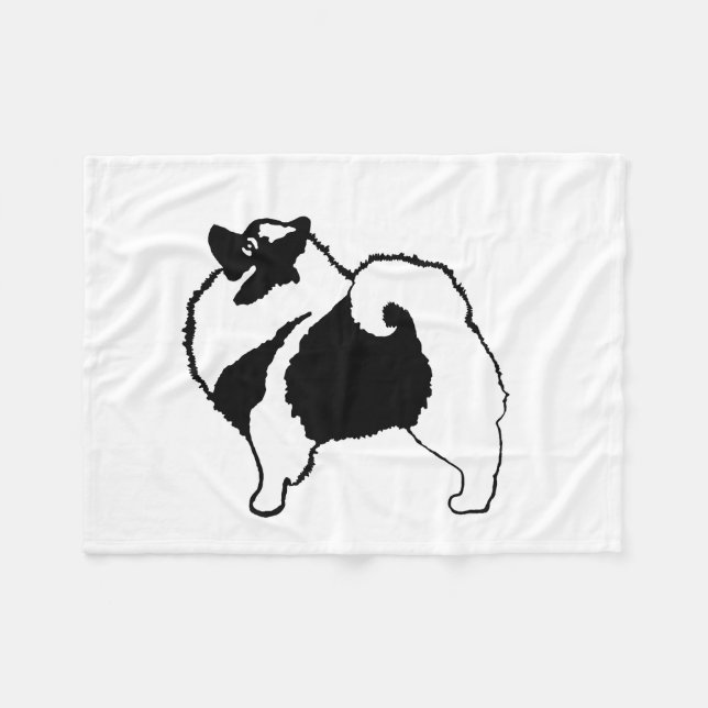 Couverture Polaire Keeshond Graphics - Cute Original Chig Art (Devant (Horizontal))