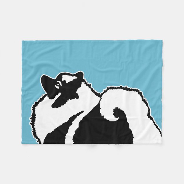 Couverture Polaire Keeshond Graphics - Cute Original Chig Art (Devant (Horizontal))