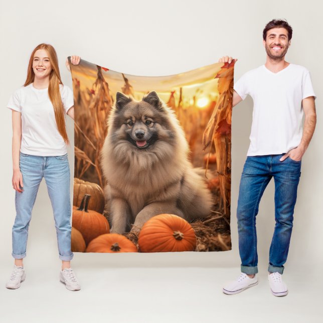 Couverture Polaire Keeshond'automne (En situation)