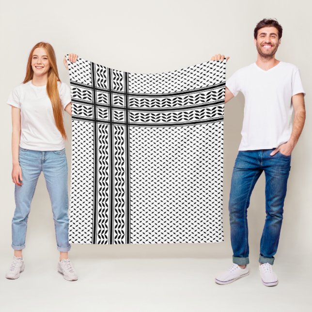 Couverture Polaire Keffiyeh Symbol of Palestine Resistance Pattern (En situation)