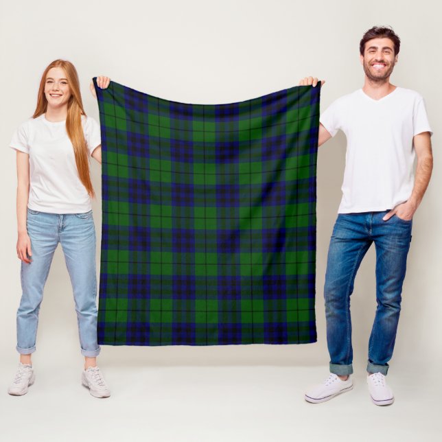 Couverture Polaire Keith Modern Plaid (En situation)