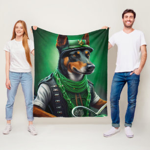 Couverture Polaire Kelpie australienne conduite vélo St. Patrick's Da