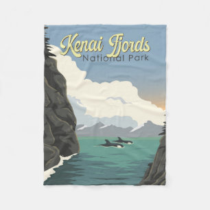 Couverture Polaire Kenai Fjords National Park Illustration Art de Voy