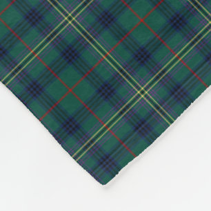 Couverture Polaire Kennedy Clan Tartan Green Plaid