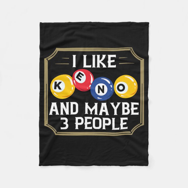 Couverture Polaire Keno Joueur Slot Machine Numéros Casino  (Devant)