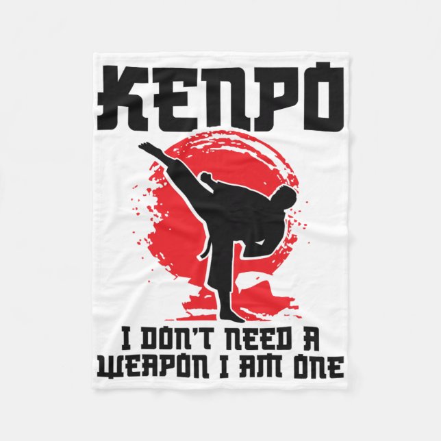 Couverture Polaire Kenpo Fighter Arme Kenpo Instructor Karate Marti (Devant)