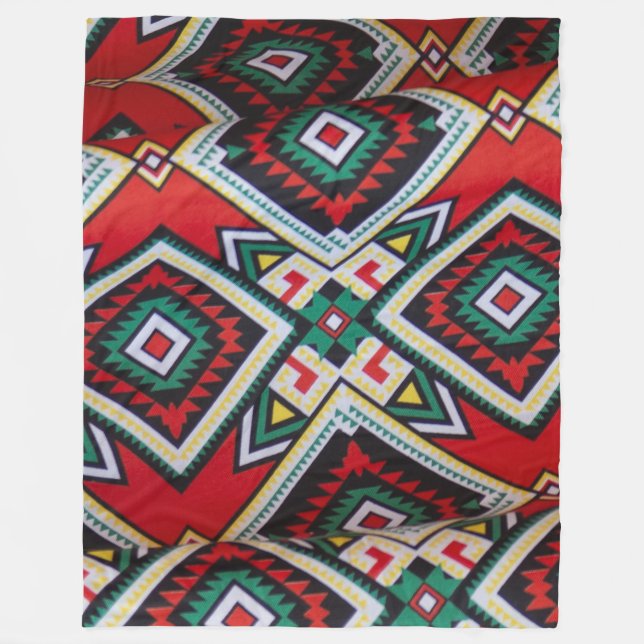Couverture Polaire Kente Geometric Tapestry (Devant)