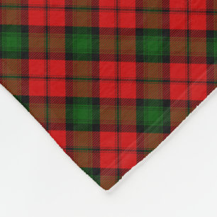 Couverture Polaire Kerr tartan rouge vert plaid