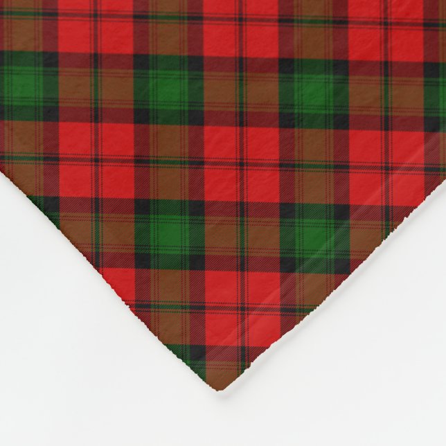 Couverture Polaire Kerr tartan rouge vert plaid (Coin)