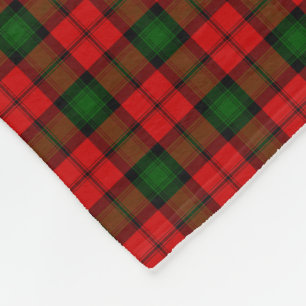 Couverture Polaire Kerr tartan rouge vert plaid