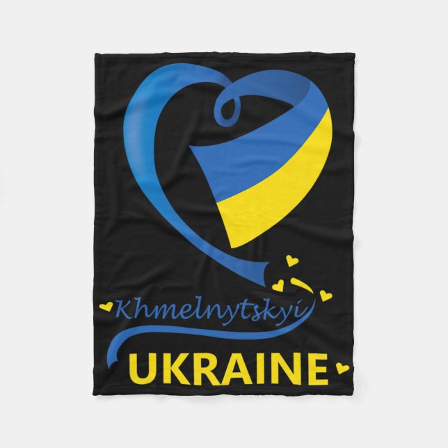 Couverture Polaire Khmelnytskyï Ukraine Drapeau National Emblème de C (Devant)