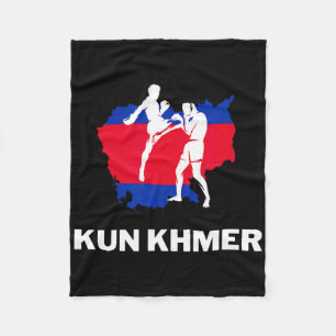 Couverture Polaire Khun Khmer Cambodge Martial Arts Kick Boxing comba