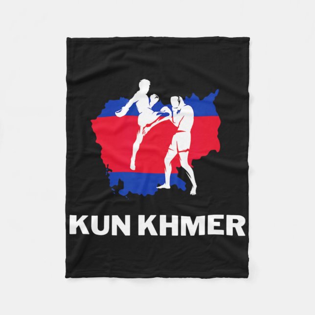 Couverture Polaire Khun Khmer Cambodge Martial Arts Kick Boxing comba (Devant)