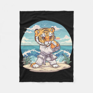 Couverture Polaire Kickboxer Tiger Karate Tiger Taekwondo Jiu-jitsu T