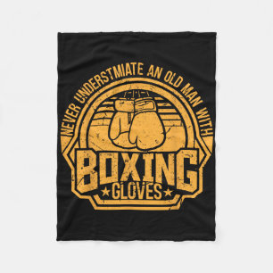 Couverture Polaire Kickboxeur Kickboxing Boxeur Boxe Design Vintage