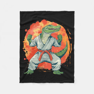Couverture Polaire Kickboxing Crocodile Taekwondo Karate Mma Funny Ma
