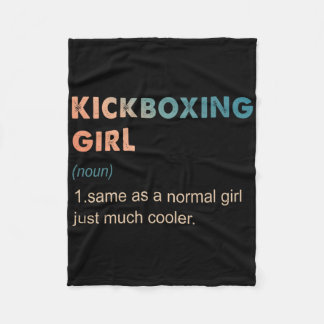 Couverture Polaire Kickboxing Girl Definition Funny Kickboxing Lover 