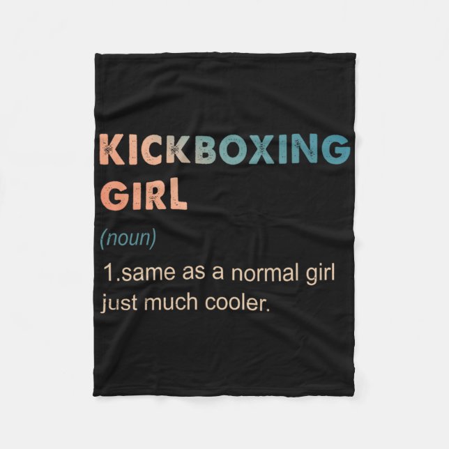 Couverture Polaire Kickboxing Girl Definition Funny Kickboxing Lover  (Devant)