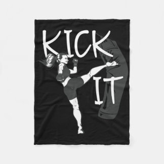 Couverture Polaire Kickboxing Girl Kick It 