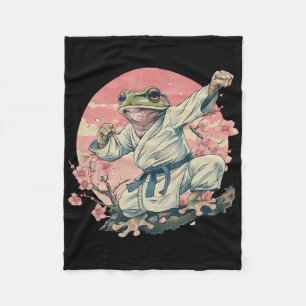Couverture Polaire Kickboxing Sakura Jiu-jitsu Judo Mma Crapaud Taekw