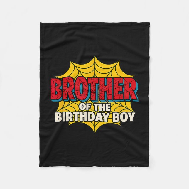 Couverture Polaire Kids Brother Of The Birthday Boy Spider Theme Part (Devant)