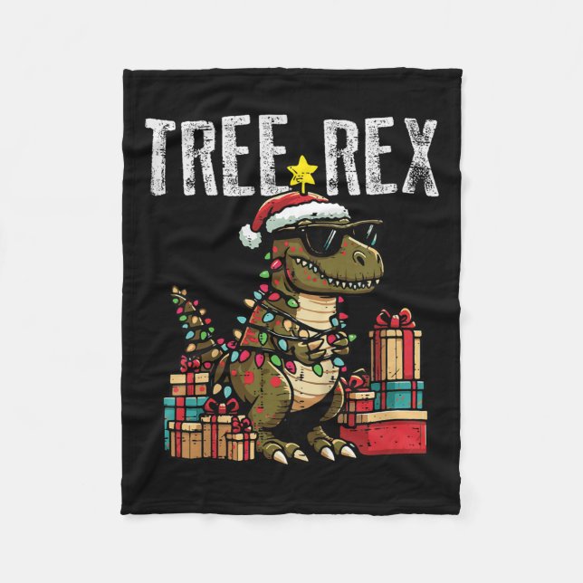Couverture Polaire Kids Christmas Dinosaur Tree Rex Xmas Trex Toddler (Devant)