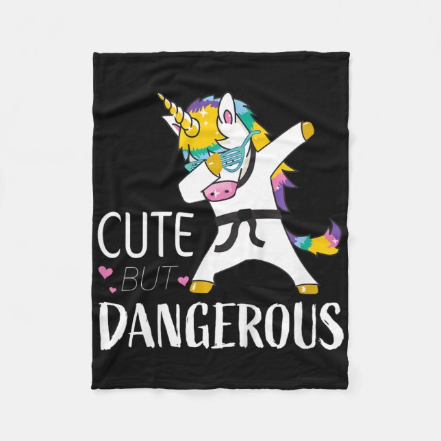 Couverture Polaire Kids Funny Karate Shirts For Girls Cute Taekwondo  (Devant)