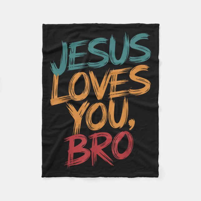 Couverture Polaire Kids Jesus Loves You Bro Funny Christian Boys Todd (Devant)