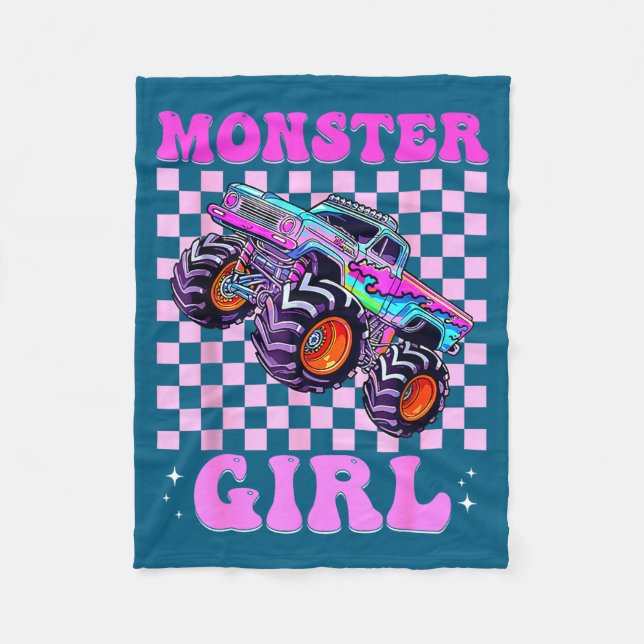 Couverture Polaire Kids Monster Truck Girl Nk Monster Trucks Lover Mo (Devant)
