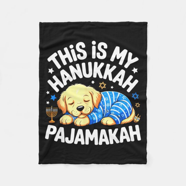 Couverture Polaire Kids My Hanukkah Pajamas Pajamakah Puppy Hanukkah  (Devant)