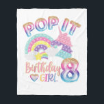 Couverture Polaire Kids Pop It 8th Year Birthday Girl Shirt for P<br><div class="desc">Enfants Pop It 8th year old Birthday Girl Shirt for Pop Party Thème</div>